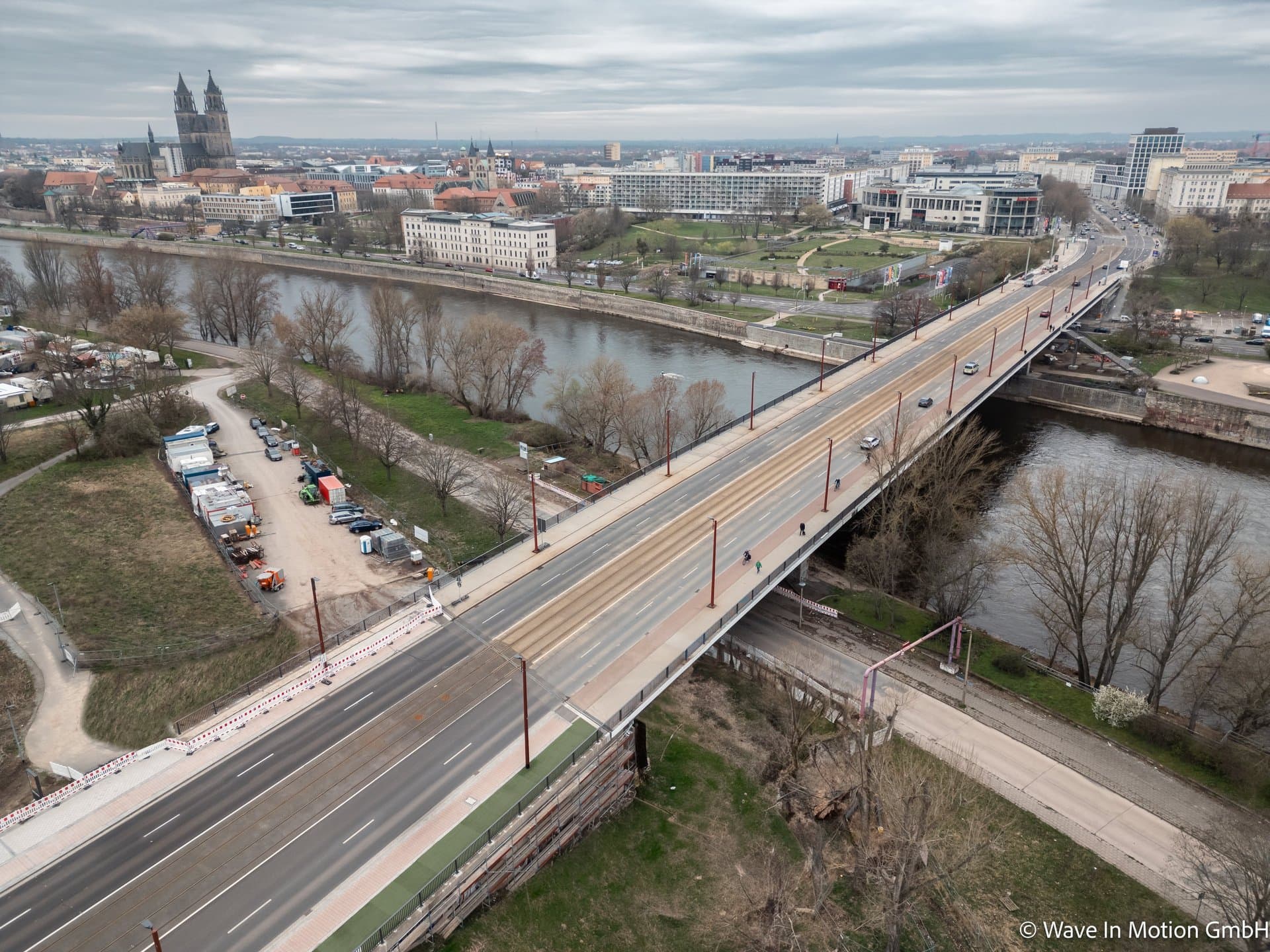 Neue Strombrücke Magdeburg nach der Sanierung