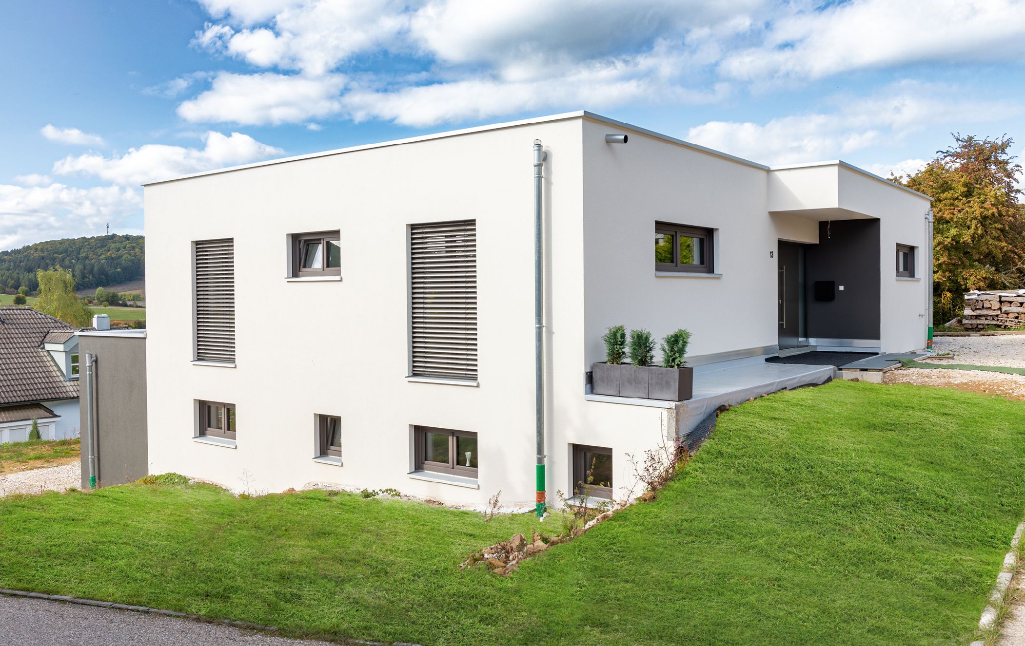 Bild 1 Die gesamte Gebäudehülle wurde mit dem MEIER M10 Wärmedämmblock aus Liapor-Leichtbeton errichtet Quelle: MEIER Betonwerke GmbH