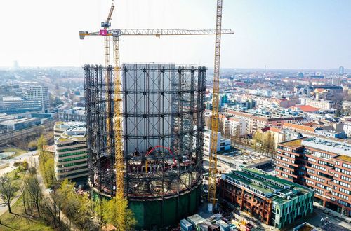 WOLFF & MÜLLER ist mit dem Ausbau des Gasometers auf dem EUREF-Campus in Berlin-Schöneberg beauftragt Quelle: WOLFF & MÜLLER